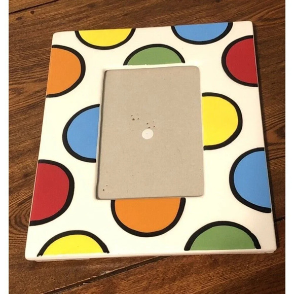 Burton + BURTON Ceramic Colorful Circles 4" x 6"  Picture  8 X 9 Frame - Picture 9 of 10